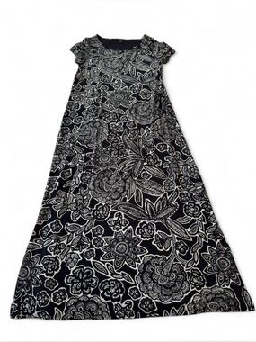 J. Jill Black & White Print Maxi Dress